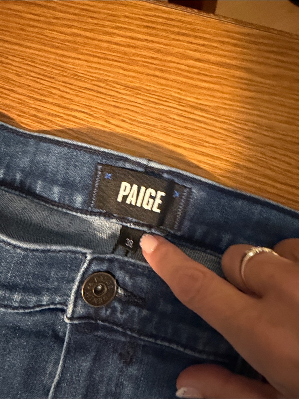 PAIGE Lennox Men's Slim Fit Stretch Jeans Blue Size 38